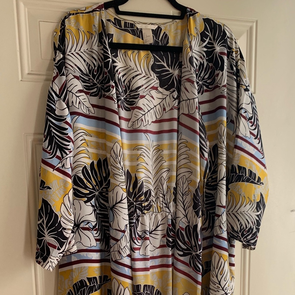 Pattern Kimono with slits